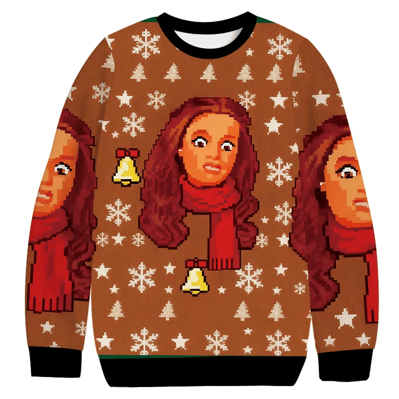 Doll Face Meme Vintage Christmas Sweater, Ugly Xmas Sweater, Christmas Ugly Sweatshirt