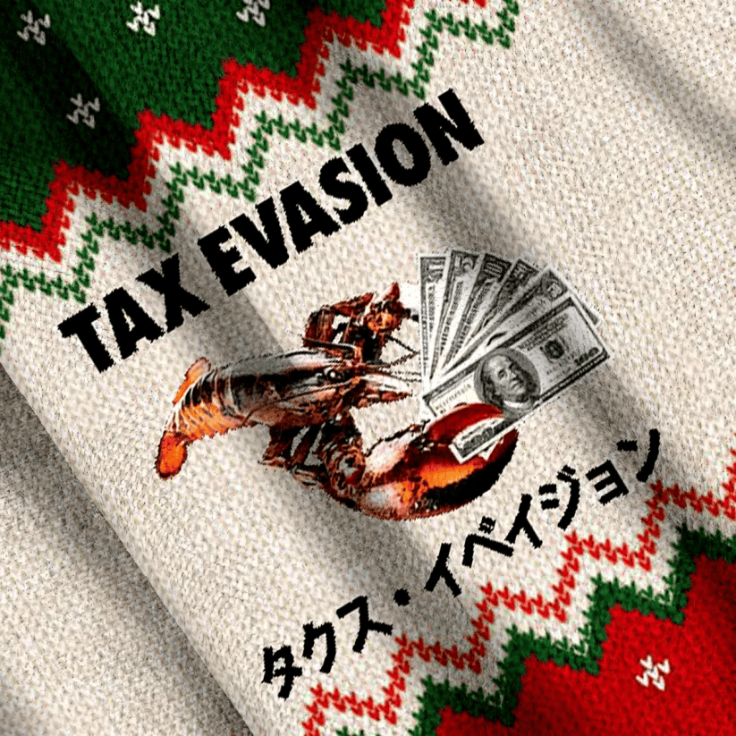 TAX EVASION Lobster Funny Ugly Sweater, Ugly Xmas Sweater, Christmas Ugly Sweatshirt