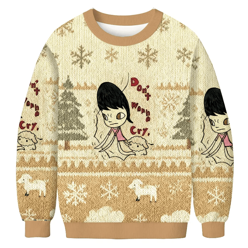 Don't Wanna Cry Christmas Ugly Sweatshirt, Vintage Christmas Sweater, Ugly Xmas Sweater