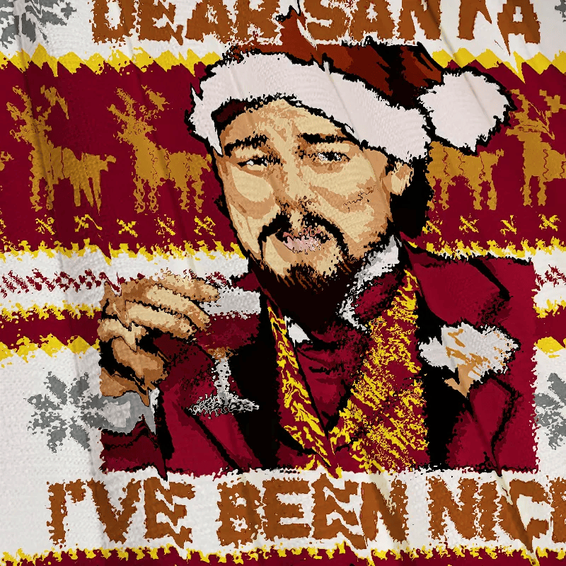 Dear Santa I've Been Nice Leonardo Ugly Sweater, Funny Christmas Ugly Sweatshirt, Xmas Ugly Sweater