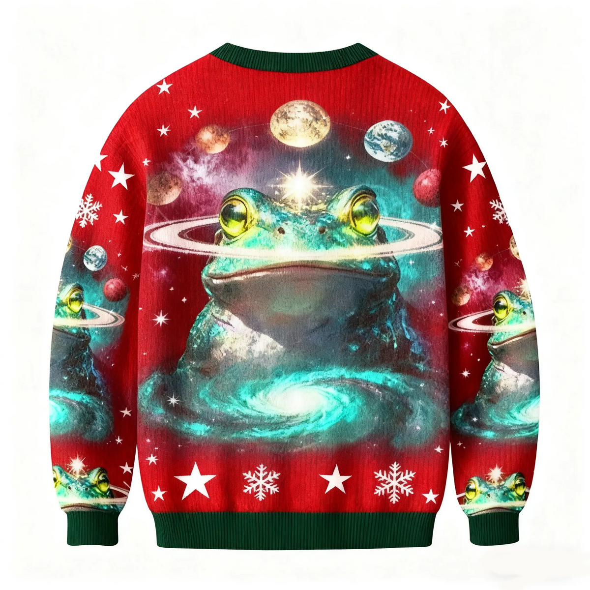 Psychedelic Cosmic Frog Funny Ugly Sweater, Ugly Xmas Sweater, Christmas Ugly Sweatshirt