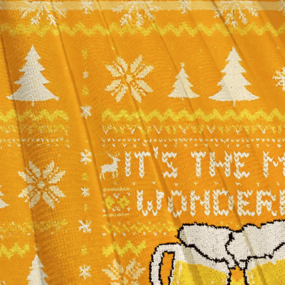 It's the Most Wonderful Time For a Beer Christmas Ugly Sweatshirt, Vintage Christmas Sweater, Ugly Xmas Sweater