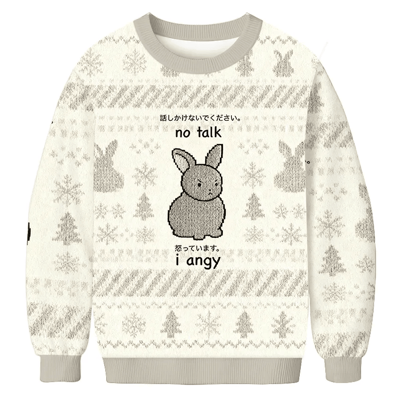 No Talk I Angy Vintage Christmas Sweater, Ugly Xmas Sweater, Christmas Ugly Sweatshirt