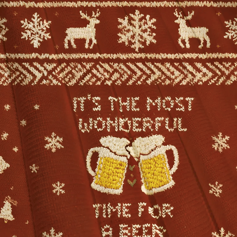 It's The Most Wonderful Time For a Beer Ugly Sweater, Funny Christmas Ugly Sweatshirt, Xmas Ugly Sweater, Beer Lover Gifts