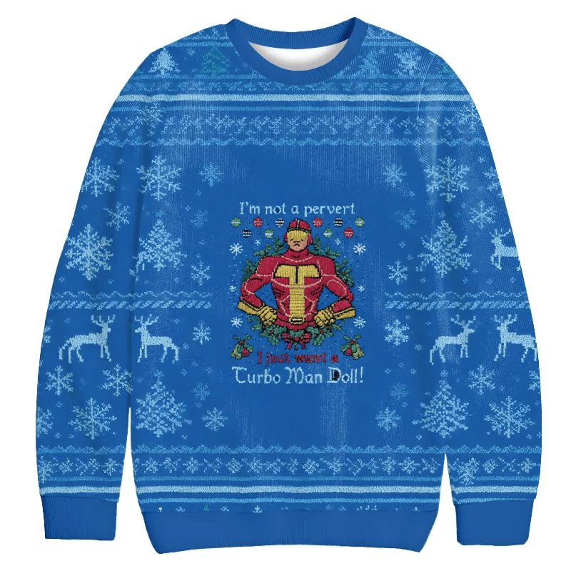 Not a Pervert Christmas Ugly Sweatshirt, Vintage Christmas Sweater, Ugly Xmas Sweater