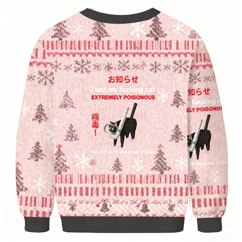 Find The Toxic Cat Funny Vintage Christmas Sweater, Ugly Xmas Sweater, Christmas Ugly Sweatshirt