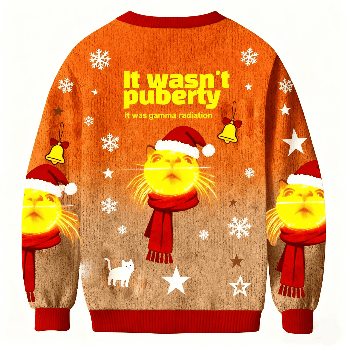 This Wan't Puberty It's Gamma Radiation Funny Ugly Sweater, Ugly Xmas Sweater, Christmas Ugly Sweatshirt