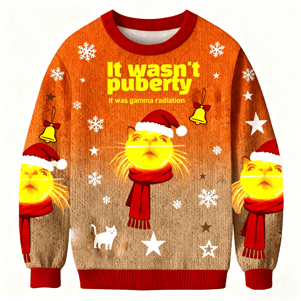 This Wan't Puberty It's Gamma Radiation Funny Ugly Sweater, Ugly Xmas Sweater, Christmas Ugly Sweatshirt