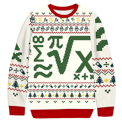 Math Equation Ugly Sweater, Funny Christmas Ugly Sweatshirt, Xmas Ugly Sweater, Gift Ideas For Math Lovers