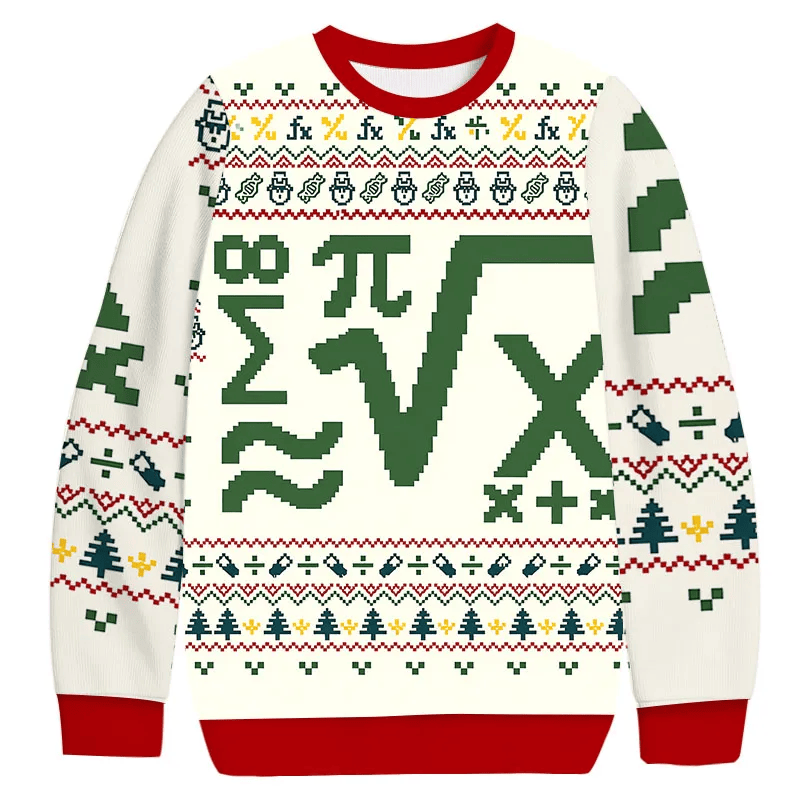 Math Equation Ugly Sweater, Funny Christmas Ugly Sweatshirt, Xmas Ugly Sweater, Gift Ideas For Math Lovers