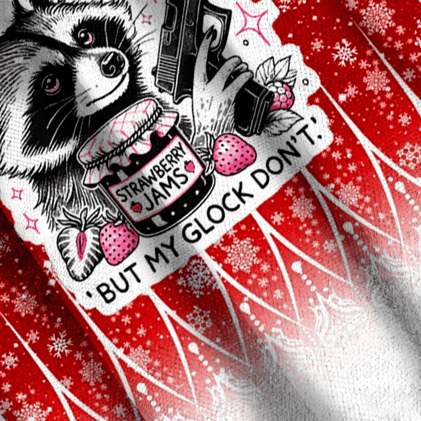 Gun-Wielding Raccoon Funny Ugly Sweater, Ugly Xmas Sweater, Christmas Ugly Sweatshirt