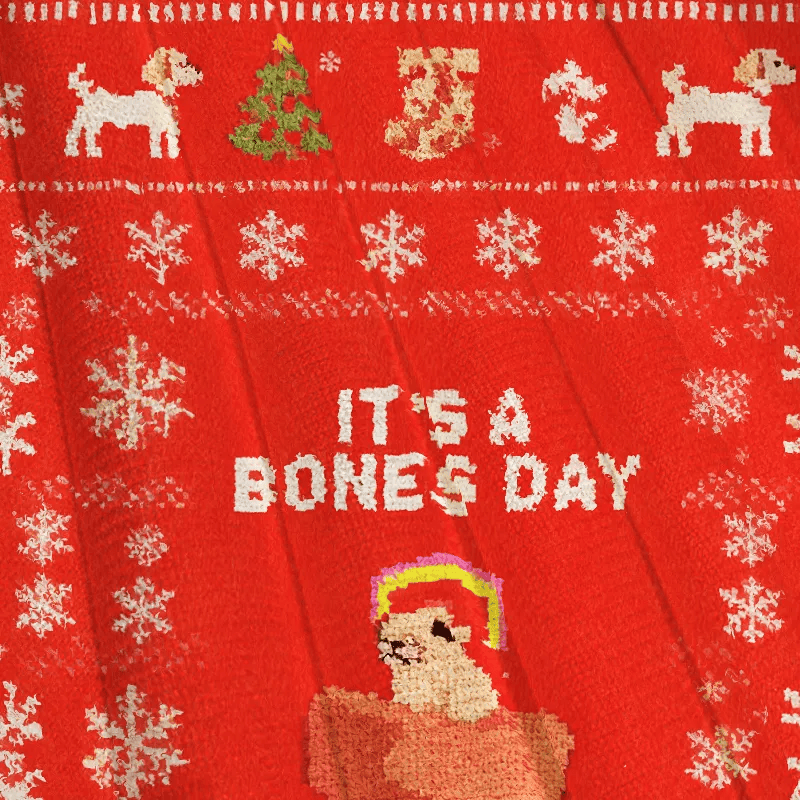Bones Day Holiday Christmas Ugly Sweatshirt, Vintage Christmas Sweater, Ugly Xmas Sweater