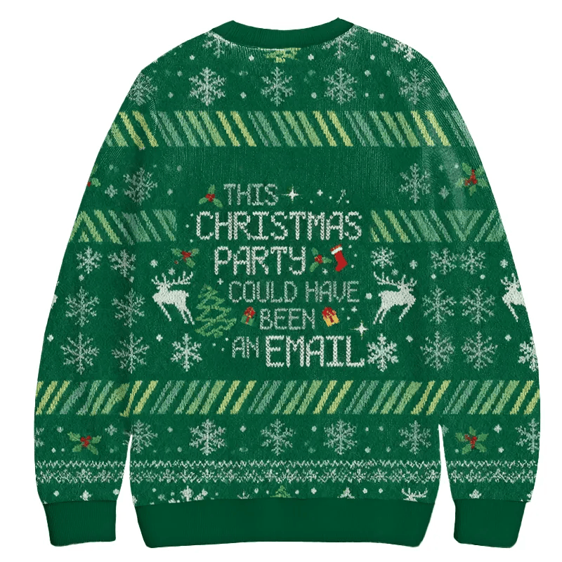 Christmas Party Email Christmas Ugly Sweatshirt, Vintage Christmas Sweater, Ugly Xmas Sweater