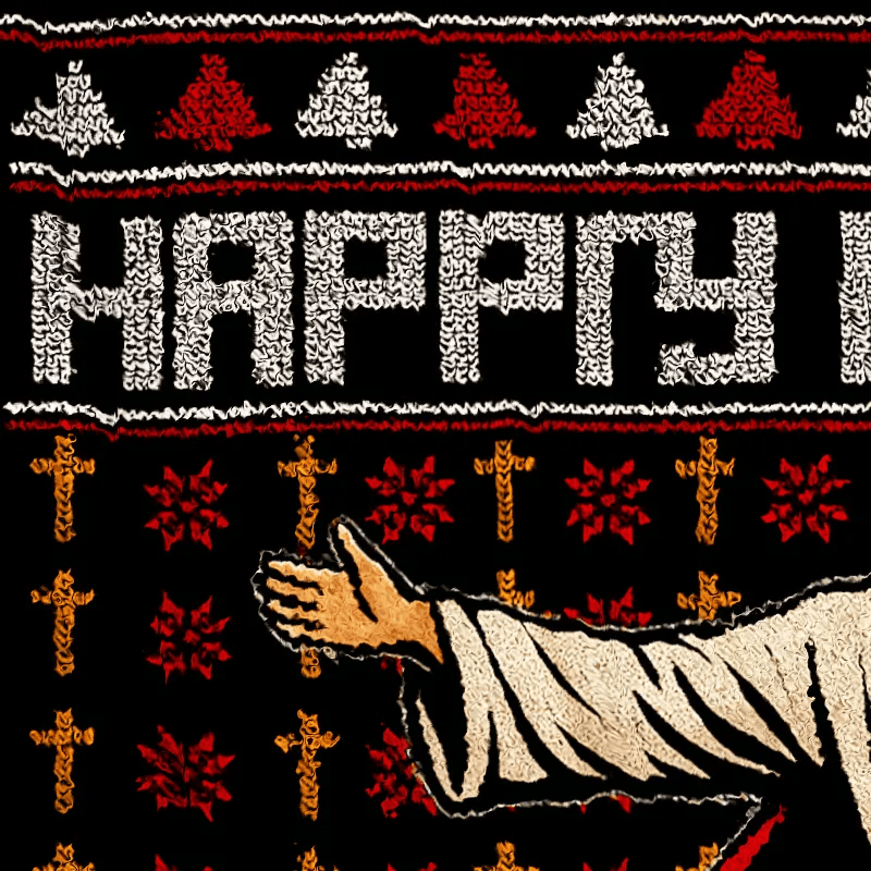 Happy Birthday Biblical Figure Vintage Christmas Sweater, Ugly Xmas Sweater, Christmas Ugly Sweatshirt