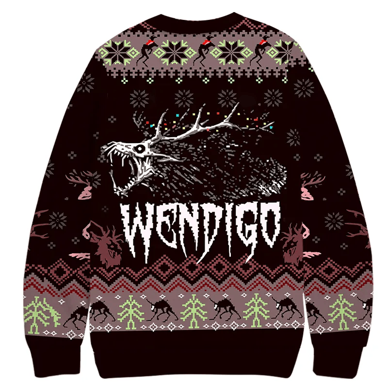 Cryptid Monster Vintage Christmas Sweater, Ugly Xmas Sweater, Christmas Ugly Sweatshirt