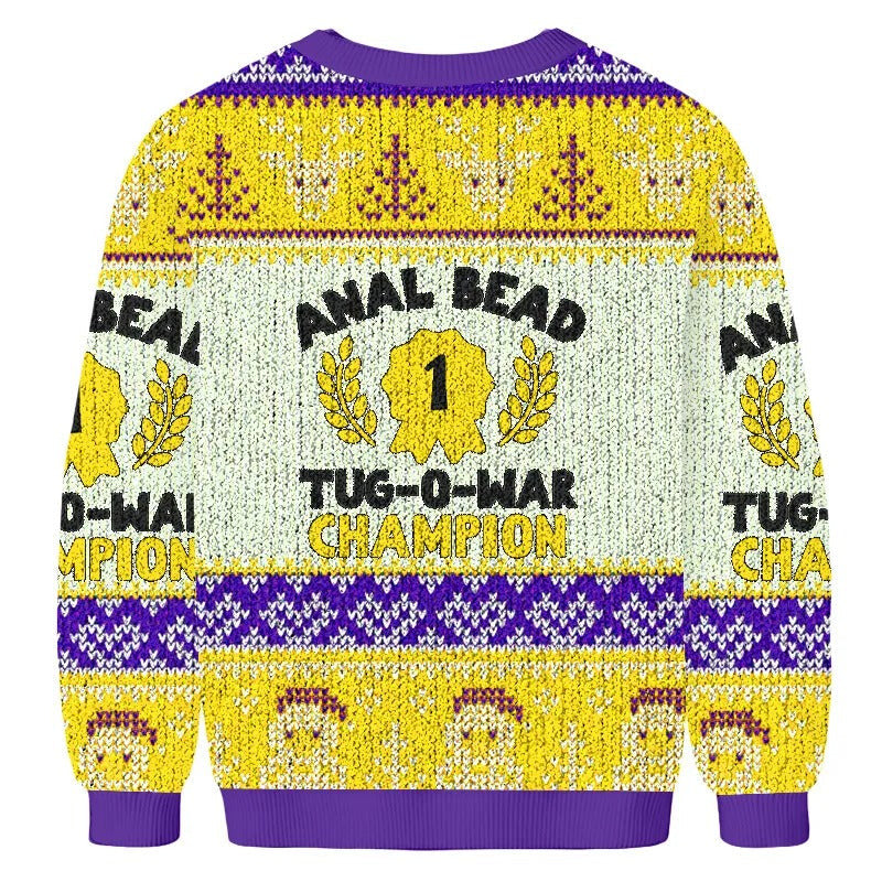 Bead Tug O War Champion Ugly Sweater, Funny Ugly Christmas Sweater, Xmas Ugly Sweatshirt