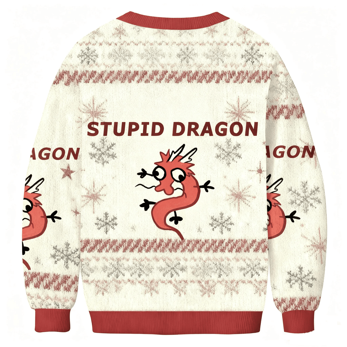 Stupid Dragon Funny Ugly Sweater, Ugly Xmas Sweater, Christmas Ugly Sweatshirt
