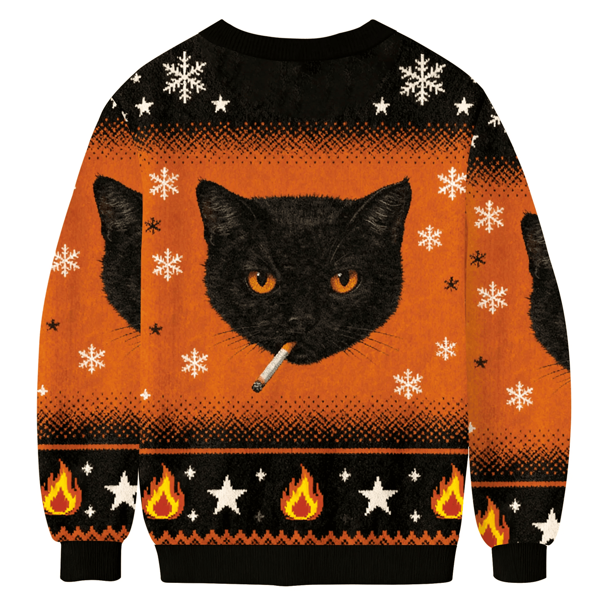 Smoking Cat Funny Ugly Sweater, Ugly Xmas Sweater, Christmas Ugly Sweatshirt