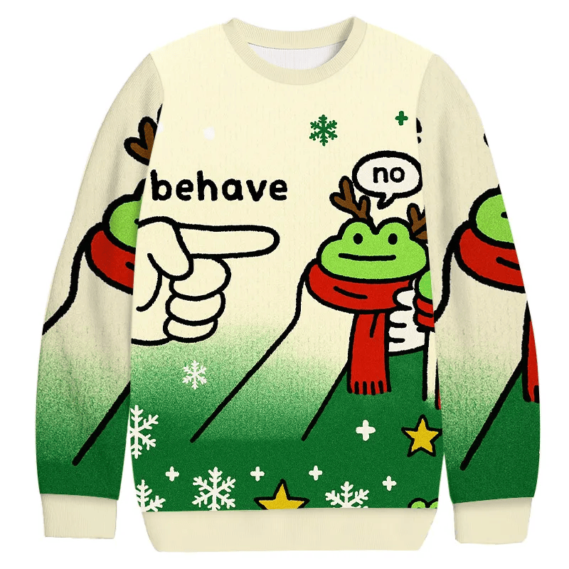Dishonest Frog Meme Vintage Christmas Sweater, Ugly Xmas Sweater, Christmas Ugly Sweatshirt