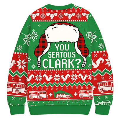 You Serious Clark Christmas Ugly Sweatshirt, Vintage Christmas Sweater, Ugly Xmas Sweater