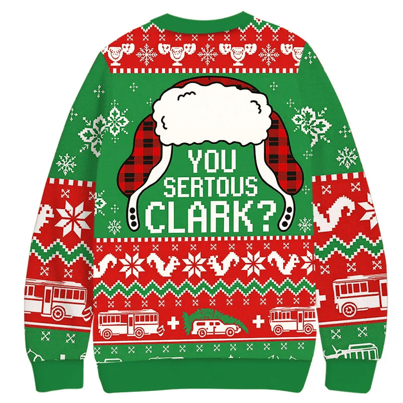 You Serious Clark Christmas Ugly Sweatshirt, Vintage Christmas Sweater, Ugly Xmas Sweater