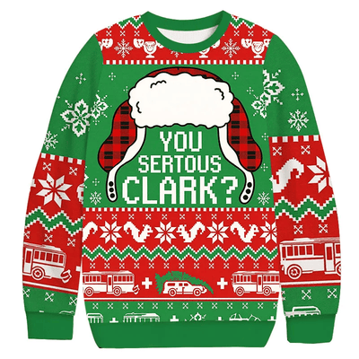 You Serious Clark Christmas Ugly Sweatshirt, Vintage Christmas Sweater, Ugly Xmas Sweater