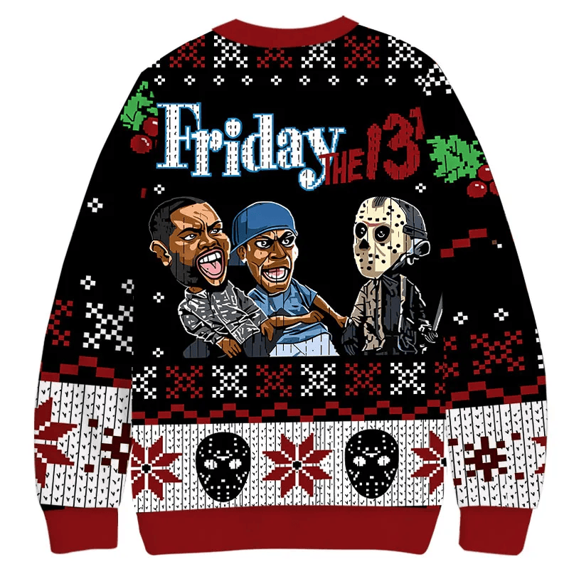 Funny Horror Movie Character Meme Ugly Sweater, Funny Christmas Ugly Sweatshirt, Ugly Xmas Sweater