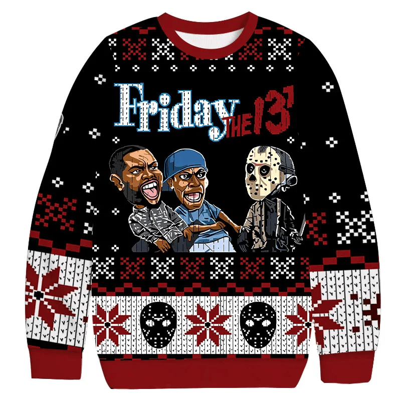 Funny Horror Movie Character Meme Ugly Sweater, Funny Christmas Ugly Sweatshirt, Ugly Xmas Sweater