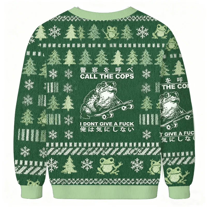 I Don't Care Vintage Christmas Sweater, Ugly Xmas Sweater, Christmas Ugly Sweatshirt