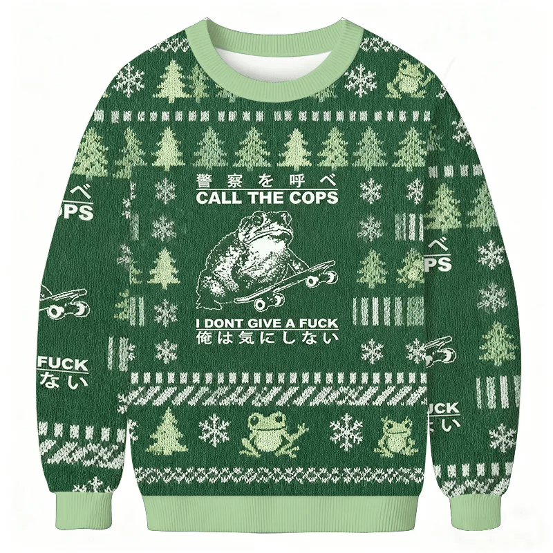 I Don't Care Vintage Christmas Sweater, Ugly Xmas Sweater, Christmas Ugly Sweatshirt