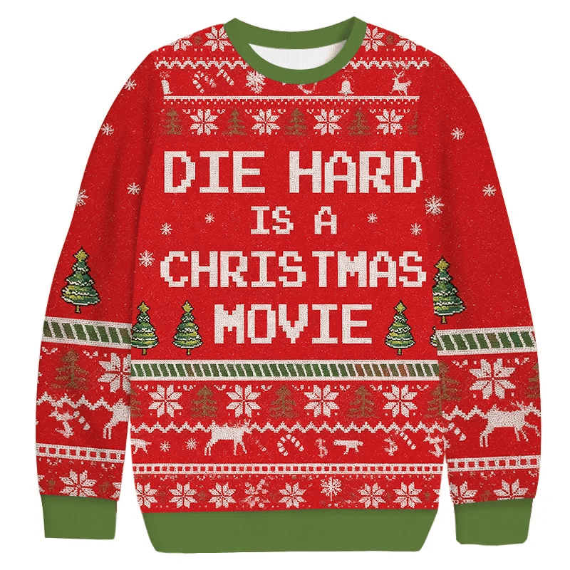 Die Hard is a Christmas Movie Vintage Christmas Sweater, Ugly Xmas Sweater, Christmas Ugly Sweatshirt ZZIPREV
