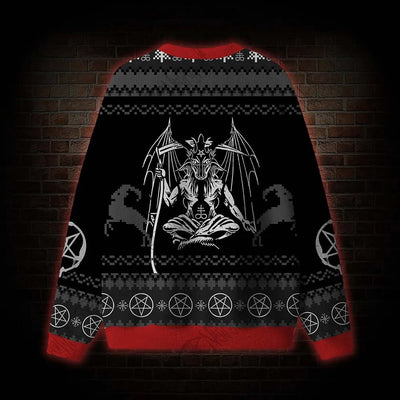 Merry Antichristmas Satan Claus Satanic Ugly Sweater, Funny Christmas Ugly Sweatshirt, Ugly Xmas Sweater