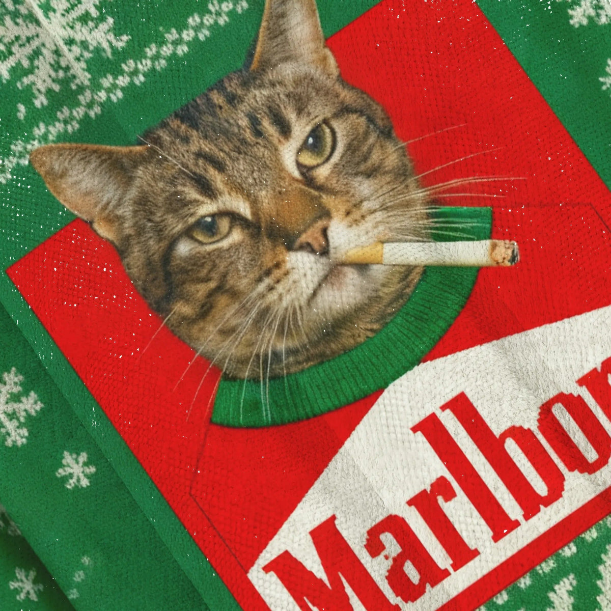 Funny Smoking Cat Green Ugly Sweater, Funny Meme Ugly Christmas Sweater, Xmas Ugly Sweatshirt, Gift Ideas For Cat Lovers
