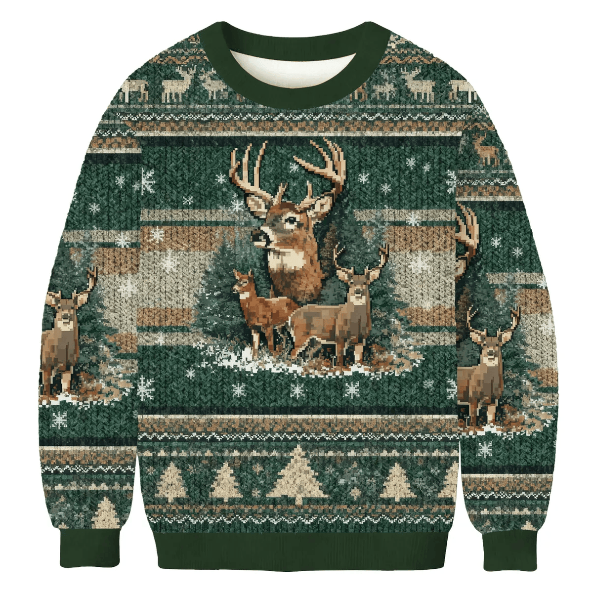 Funny Deer Forest Funny Ugly Sweater, Ugly Xmas Sweater, Christmas Ugly Sweatshirt