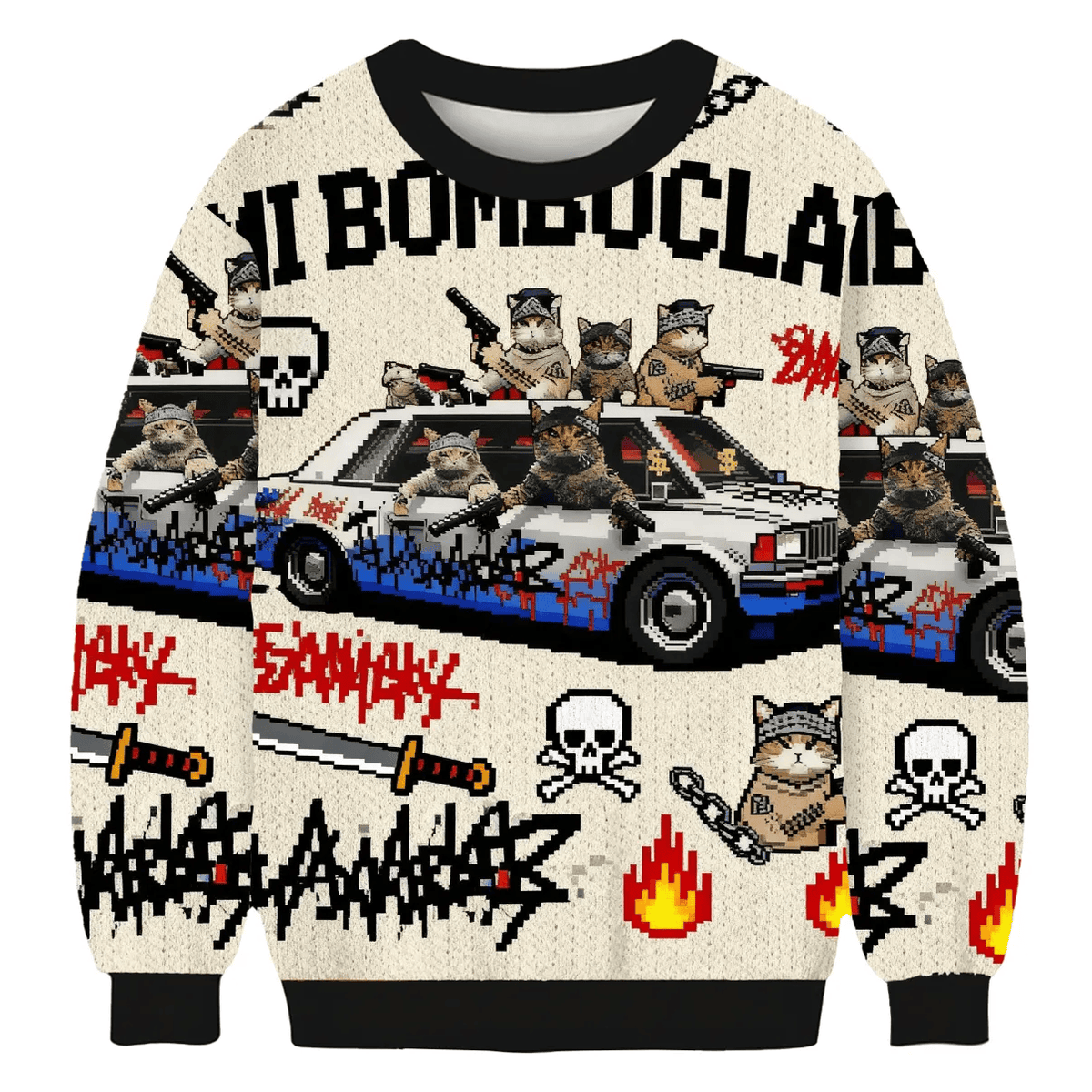 Funny Cat Gang Funny Ugly Sweater, Ugly Xmas Sweater, Christmas Ugly Sweatshirt