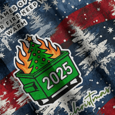 Dumpster Fire Funny Ugly Sweater, Ugly Xmas Sweater, Christmas Ugly Sweatshirt