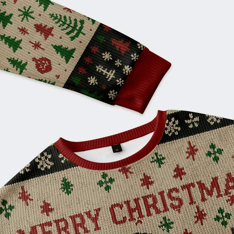 Krampus The Price Of Cheer Is Paid In Fear Christmas Ugly Sweatshirt, Vintage Christmas Sweater, Ugly Xmas Sweater
