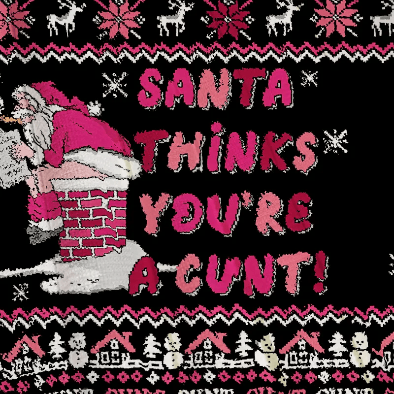 Funny Santa Christmas Ugly Sweatshirt, Vintage Christmas Sweater, Ugly Xmas Sweater