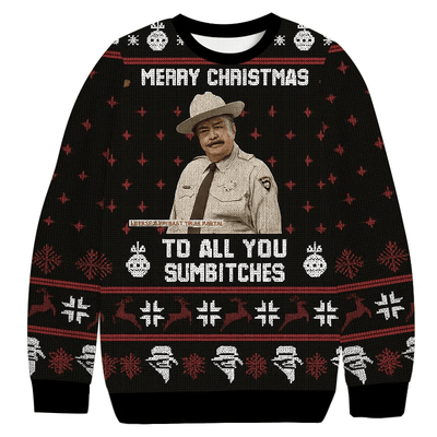 Smokey And The Bandit Vintage Christmas Sweater, Ugly Xmas Sweater, Christmas Ugly Sweatshirt ZZIPREV
