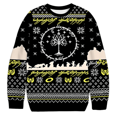 One Ring To Rule Them All Christmas Sweater, Funny Christmas Ugly Sweatshirt, Xmas Ugly Sweater ZZIPREV