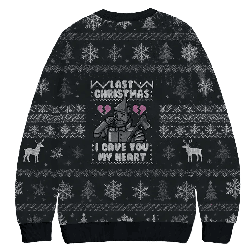 Last Christmas I Gave You My Heart Ugly Sweater, Funny Christmas Ugly Sweatshirt, Xmas Ugly Sweater