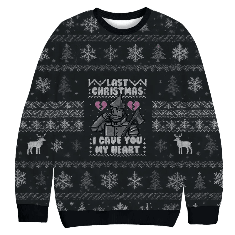 Last Christmas I Gave You My Heart Ugly Sweater, Funny Christmas Ugly Sweatshirt, Xmas Ugly Sweater