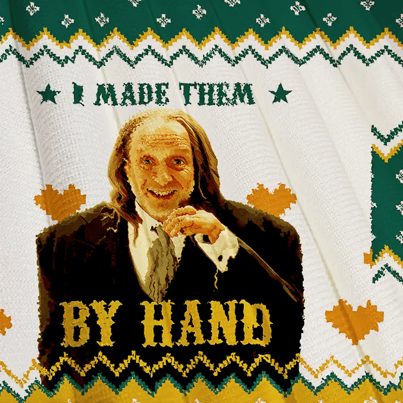 I Made Them By Hand Scary Movie Ugly Sweater, Funny Christmas Ugly Sweatshirt, Xmas Ugly Sweater