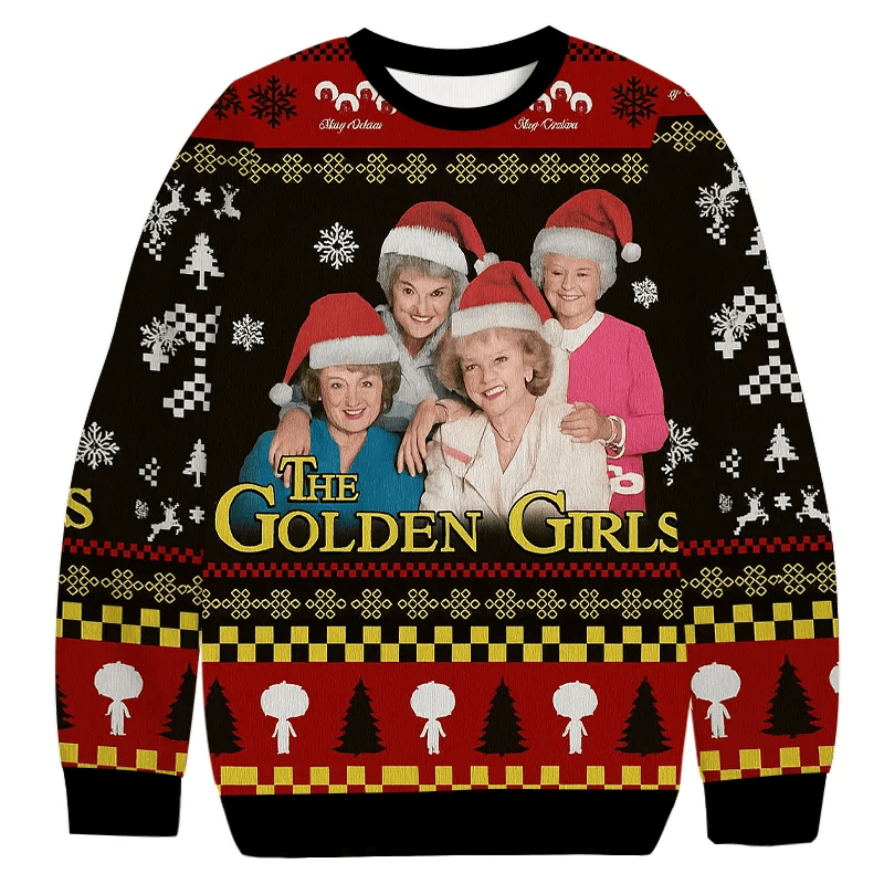 The Golden Girls Vintage Christmas Sweater, Ugly Xmas Sweater, Christmas Ugly Sweatshirt