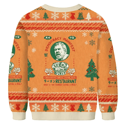 Delicious Chinese Food Vintage Christmas Sweater, Ugly Xmas Sweater, Christmas Ugly Sweatshirt