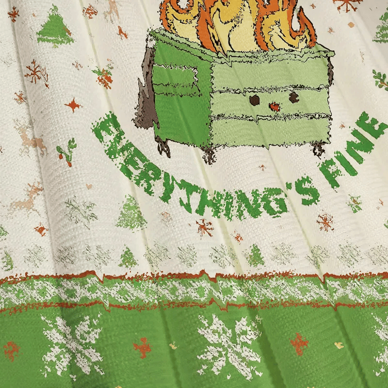 Everything is Fine Vintage Christmas Sweater, Ugly Xmas Sweater, Christmas Ugly Sweatshirt