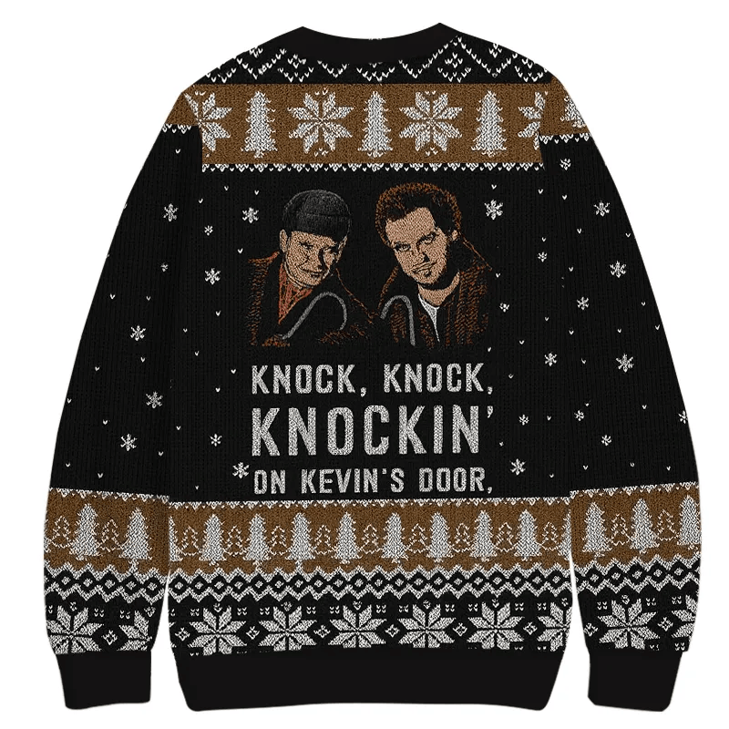 Knock Knock Knockin On Kevin's Door Vintage Christmas Sweater, Ugly Xmas Sweater, Christmas Ugly Sweatshirt