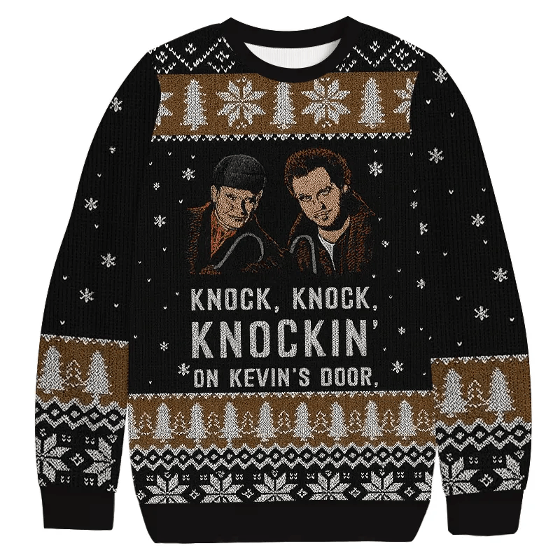 Knock Knock Knockin On Kevin's Door Vintage Christmas Sweater, Ugly Xmas Sweater, Christmas Ugly Sweatshirt