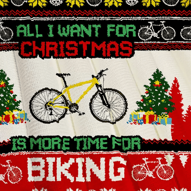 All I Want For Christmas Is For Biking Ugly Sweater, Funny Christmas Ugly Sweatshirt, Gift For Biker