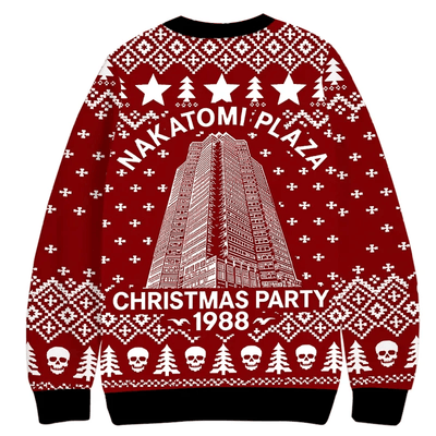 Nakatomi Plaza Christmas Party 1988 Christmas Sweater, Funny Die Hard Christmas Ugly Sweatshirt ZZIPREV